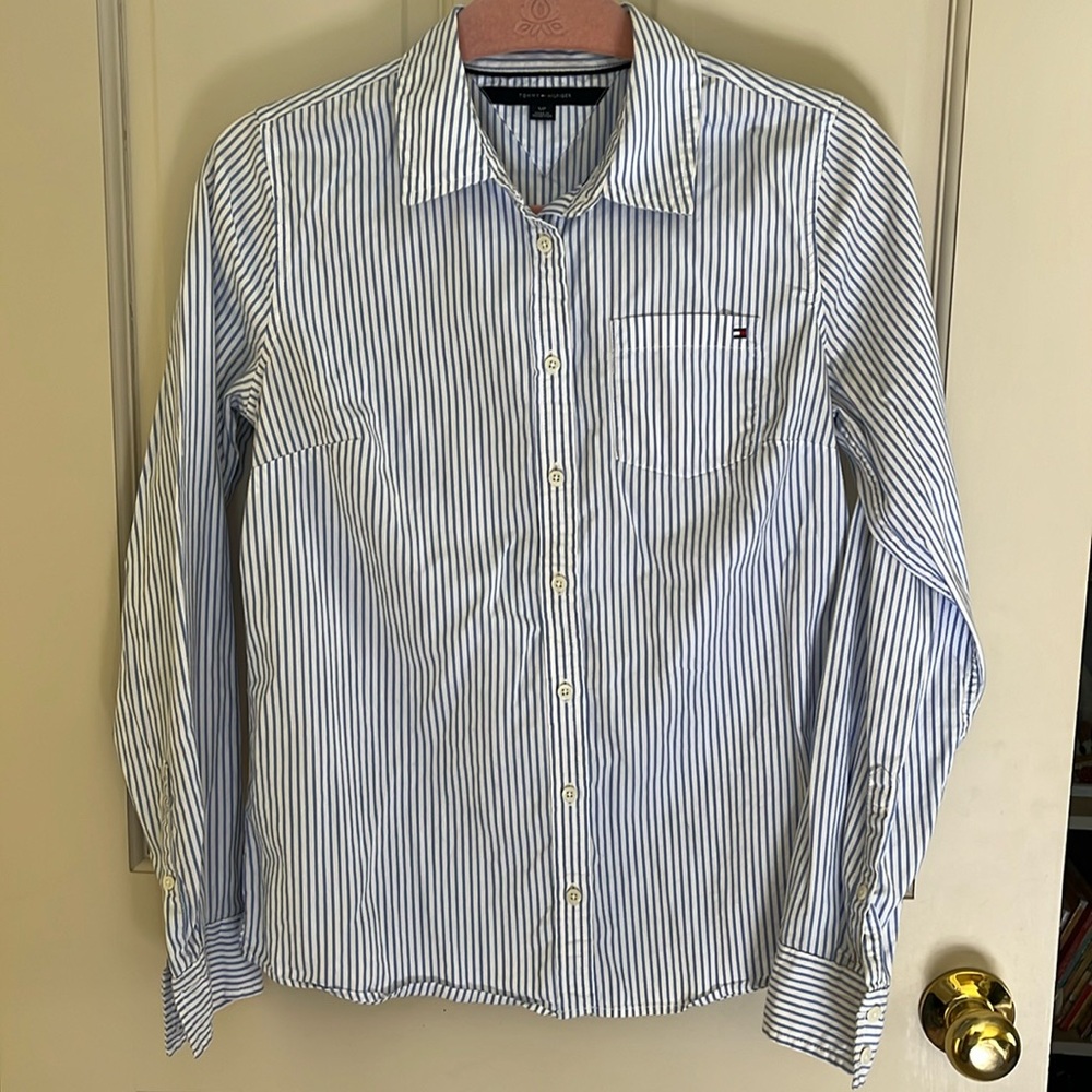 Pin striped cotton blouse